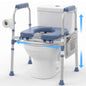 Specared Padded Toilet Seat Riser with Handles, 7 Height & 3 Width Standalone Toilet Safety Frame for Seniors, Bariatric, Pregnant, Surgery 400lbs