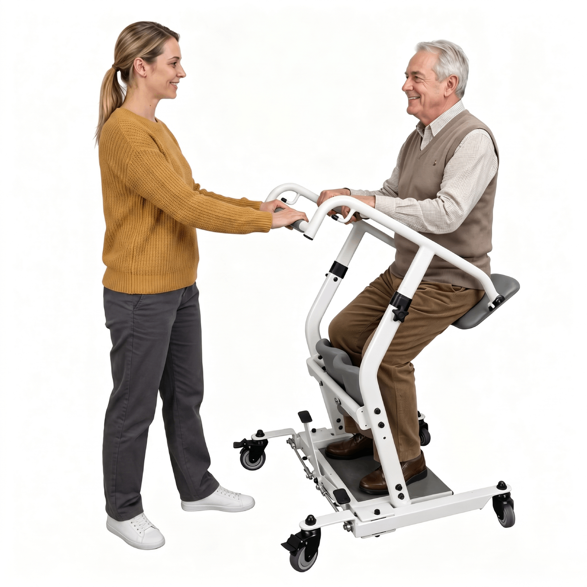 Sit to Stand Lift with 400LBS Capacity, Adjustable Width & Height Lift Assist Devices for Seniors Adults Disabled Home Use