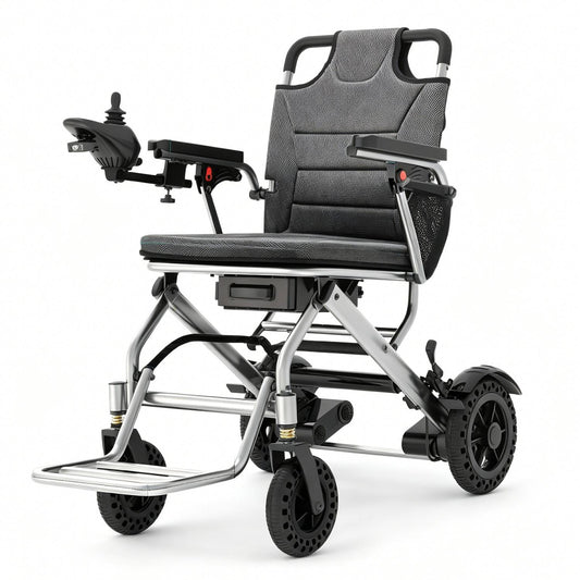 Specared Electric Wheelchair, 33lb Lightweight, 15 Miles Range, Airplane Approved, Portable Motorized Wheelchair for Home, Outdoor Travel Shopping