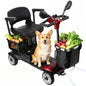 Specared 4 Wheel Mobility Scooter, Dual Baskets, 15 Miles Range, LED Headlight, 330 lb Capacity Foldable Electric Scooter, Red