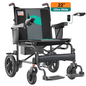 Specared 22'' Widest Seat Electric Wheelchairs, 500W Motor All Terrain Power Wheelchair, Foldable Lightweight 350 lb Support, Blue