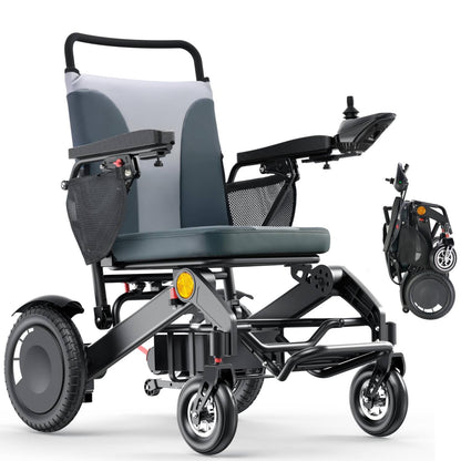Specared Electric Wheelchair, 30 Miles 500W All Terrain Power Wheelchair, Leather Cushion, 13'' Tires, Lightweight Aluminum, 400lbs Capacity
