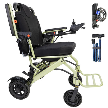 Specared Electric Wheelchairs, 33 lbs Lightweight Foldable Motorized Wheelchair, for Adult Seniors Travel, 15 Mile Range, 330 lb Capacity
