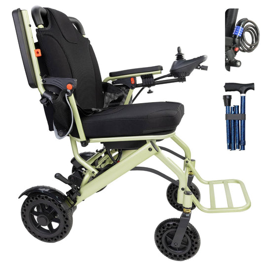 Specared Electric Wheelchairs, 33 lbs Lightweight Foldable Motorized Wheelchair, for Adult Seniors Travel, 15 Mile Range, 330 lb Capacity