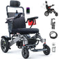 Specared Reclining Electric Wheelchair, 500W All Terrain Power Wheelchair Adjustable Headrest 30 Miles Range, 400 lbs Capacity