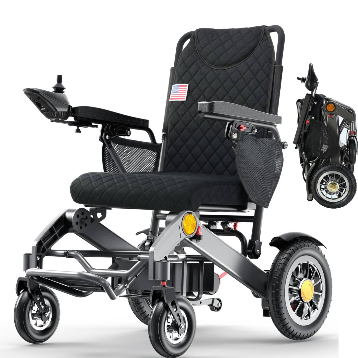 Specared Electric Wheelchair for Adults, 20'' Wide Seat, 25 Miles Range, 500W Motor, 13'' Tires, Heavy-Duty Aluminum, 400lb Capacity