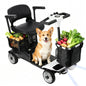 Specared 4 Wheel Mobility Scooter, Dual Baskets, 15 Miles Range, LED Headlight, 330 lb Capacity Foldable Electric Scooter, White