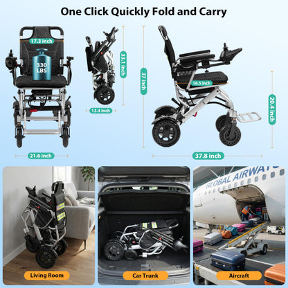 Specared Electric Wheelchair, 33Lbs Lightweight, Foldable Power Wheelchair, 15 Miles Range, All Terrain, 330Lbs Capacity (No ratings yet)