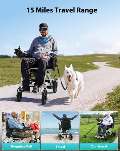 Specared Electric Wheelchair, 33Lbs Lightweight, Foldable Power Wheelchair, 15 Miles Range, All Terrain, 330Lbs Capacity (No ratings yet)
