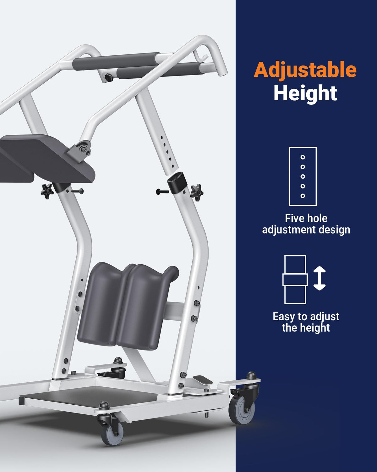Sit to Stand Lift with 400LBS Capacity, Adjustable Width & Height Lift Assist Devices for Seniors Adults Disabled Home Use